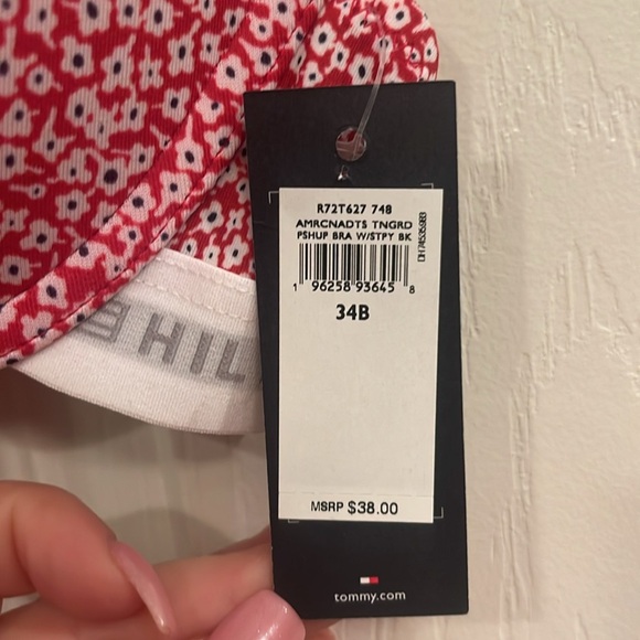 Tommy Hilfiger brand size 34B strappy back micro push up bra-NWT - Picture 3 of 5
